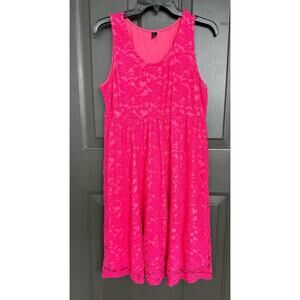 Harhay Women’s Pink Lace Evening Dress Sleeveless Size XL
